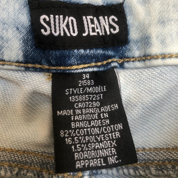 Denim Blue 80s Inspired Acid Wash Men Jean Shorts Size 34 - Picture 7 of 9